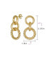 ფოტო #4 პროდუქტის Classic Twisted Rope Braid Cable Light Weight Door Knocker Style 3 Tier Circle Hoop Earrings For Women Teen Yellow Gold Plated Brass 1.70 Inch