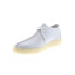 Фото #7 товара Clarks Trek Cup 26165824 Mens White Suede Oxfords & Lace Ups Casual Shoes