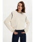 Фото #8 товара Women's Embroidered Crop Sweater