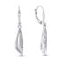 Shiny silver jewelry set SET204W (pendant, earrings)