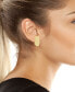 ფოტო #2 პროდუქტის Gold Textured Petal Clip-on Earrings