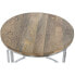 Фото #5 товара Набор из трех столиков Home ESPRIT Коричневый Серебристый Натуральный Сталь Древесина манго 49,5 x 49,5 x 62 cm