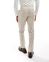 Shelby and Sons wainwright suit trousers in stone with windowpane check Бежевый, W28 L32 - фото #4