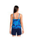 Women's Chlorine Resistant Blouson Tankini Swimsuit Top