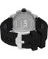 ფოტო #4 პროდუქტის UFC Men's Quartz Icon Silicone Black Watch, 45mm