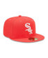 Men's Red Chicago White Sox Lava Highlighter Logo 59FIFTY Fitted Hat