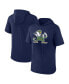 Men's Navy Notre Dame Fighting Irish Primary Logo Hoodie T-shirt Синий, L - фото #2