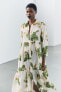 Фото #7 товара Платье из ткани с цветочным принтом — zw collection ZARA