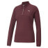 Фото #1 товара Puma Strong Logo Mock Neck Sweatshirt Womens Burgundy 52237042