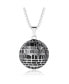 Men's Officially Licensed Death Star Stainless Steel Pendant Necklace, 22" Box Chain