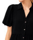 ფოტო #3 პროდუქტის Women's Collared Short-Sleeve Tiered Shirtdress