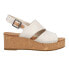 Фото #1 товара TOMS Claudine Wedge Womens Off White Casual Sandals 10020739T-101