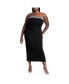 ფოტო #1 პროდუქტის Plus Size Rhinestone Fitted Knit Dress