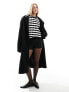 & Other Stories sweater with volume sleeves in mono scalloped stripe