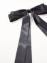 ASOS DESIGN hair clip with bow detail in black