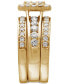 Фото #11 товара Diamond Three-Piece Ring Set (2 ct. t.w.) in 14k White, Yellow and Rose Gold