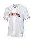 Men's White Auburn Tigers Softball Button-Up V-Neck Jersey