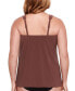 Фото #2 товара Plus Size Razzle Dazzle Asymmetrical-Drape Tankini Top