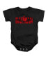Baby Girls The Baby Crimson Drawn Bat Logo Snapsuit