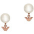 Elegant bronze earrings with pearls EG3584221