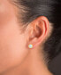 ფოტო #2 პროდუქტის Lab-Grown Opal Rope Frame Screw Back Stud Earrings (1/5 ct. t.w.)