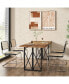 Фото #9 товара 67 Inch Patio Rectangle Acacia Wood Dining Table with Umbrella Hole