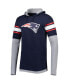 Фото #2 товара Men's Navy New England Patriots Long Sleeve Hoodie T-shirt