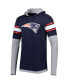 ფოტო #2 პროდუქტის Men's Navy New England Patriots Long Sleeve Hoodie T-shirt