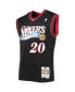 ფოტო #3 პროდუქტის Men's Eric Snow Black Philadelphia 76ers 2000-01 Hardwood Classics Swingman Jersey