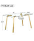 Rectangular Glass Dining Table, Golden Legs