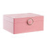 Шкатулка DKD Home Decor 17 x 13 x 8,5 cm Розовый Полиуретан Деревянный MDF