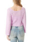 Фото #2 товара Women's Taytum Pointelle-Knit Bell-Sleeve Sweater