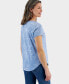 ფოტო #2 პროდუქტის Petite Scarf Printed V-Neck Perfect T-Shirt, Created for Macy's