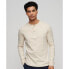 SUPERDRY Merchant Grandad long sleeve T-shirt oatmeal beige, L - фото #6