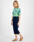 Фото #7 товара Petite Pull On Comfort Capri Pants, Created for Macy's