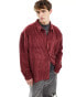 Фото #1 товара Reclaimed Vintage long sleeve cord shirt in burgandy