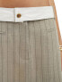 Фото #7 товара ASOS DESIGN micro mini skirt with detachable turnover waist in beige stripe