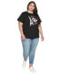 Фото #2 товара Plus Size Choupette In Paris Graphic T-Shirt, Created for Macy's
