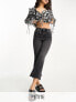 Фото #2 товара Miss Selfridge Petite cropped kickflare jean in black