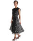 ფოტო #3 პროდუქტის Women's Printed Ruffled Belted Midi Dress