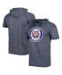 Фото #1 товара Men's Navy Detroit Tigers Space-Dye Raglan Hoodie T-shirt
