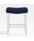 24" Upholstered Saddle Seat Counter Stool