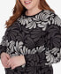 Plus Size Classic Geometric Ombre Scroll Top