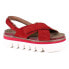 Diba True Razzle Dazz Platform Womens Red Casual Sandals 64420-600