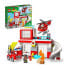 Фото #3 товара Конструктор LEGO DUPLO 10970 "Пожарная станция и вертолет" с грузовиком Push & Go, для детей от 2 лет.