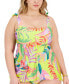 Plus Size Costa Bella Tie-Strap Tankini Swim Top