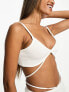 Kaiia waist wrap detail bralette top co-ord in ivory