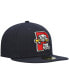 Фото #4 товара Men's Navy Portland Sea Dogs Authentic Collection Team Home 59FIFTY Fitted Hat