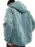 Фото #5 товара Armani Exchange utility crinkle nylon hooded bomber jacket in green