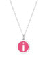 ფოტო #13 პროდუქტის Mini Initial Pendant Necklace in Sterling Silver and Hot Pink Enamel, 16" + 2" Extender